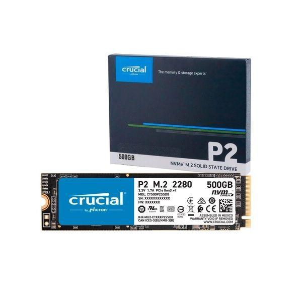 内蔵型SSD Crucial P2 500GB M.2 2280 NVMe SSD SSD M2 500GB NVME Pcie 2280 Crucial P2 CT500P2SSD8 - HD SSD
